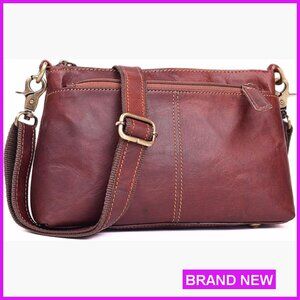 Genuine Leather Crossbody Bag Mini Saddle Purse Boho Shoulder Travel Handbag